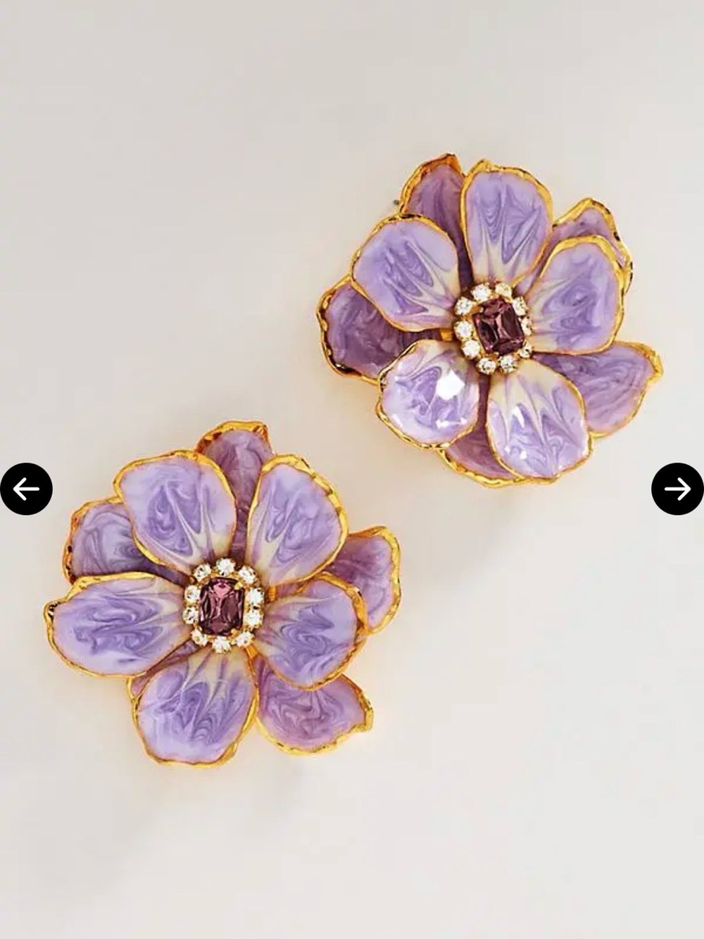 PINK REEF HAND-PAINTED BIRTH FLOWER STUD EARRINGS